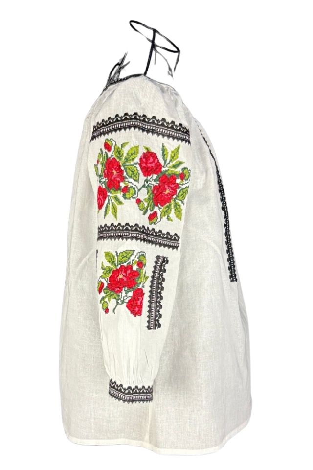 Bluza dama tip ie 257 alb/roz