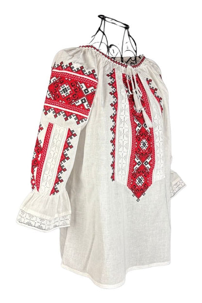 Bluza dama tip ie R256 alb fildes/verde