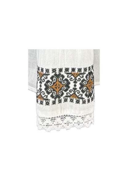 Bluza dama tip ie I26 alb/maro inchis
