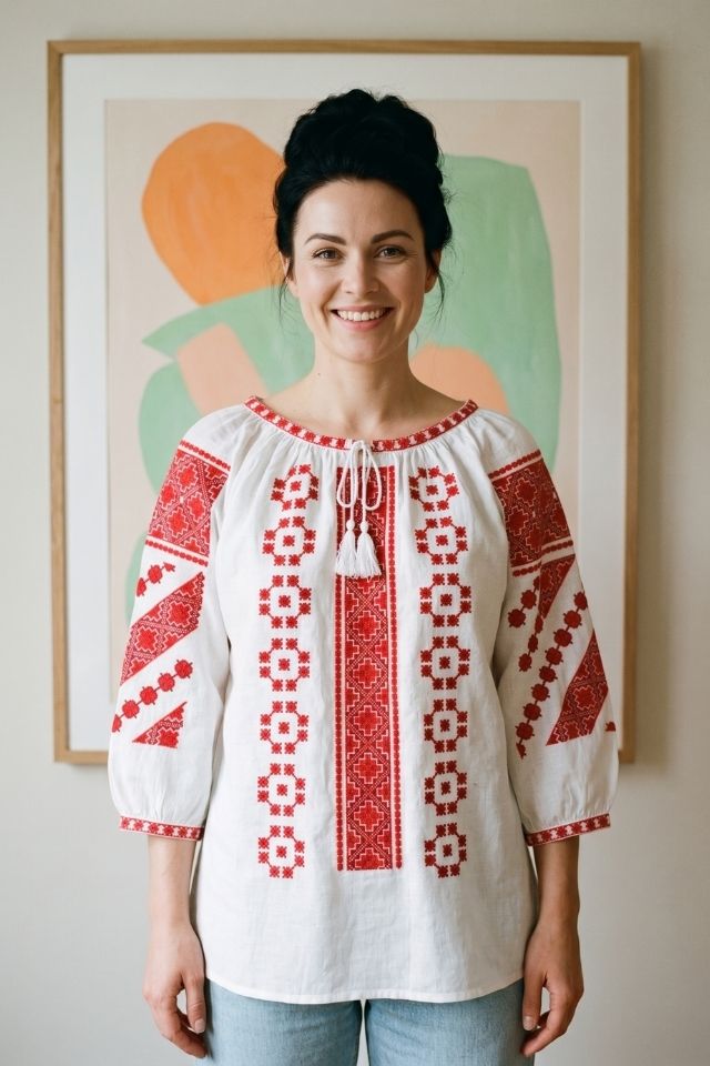 Bluza dama M26 alb/grena