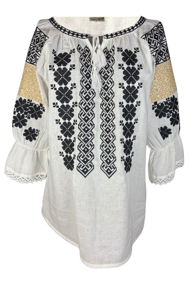 Bluza dama IU26 alb/negru