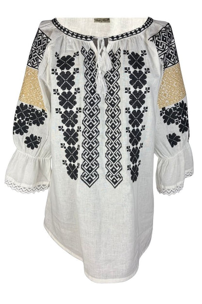 Bluza dama IU26 alb/negru