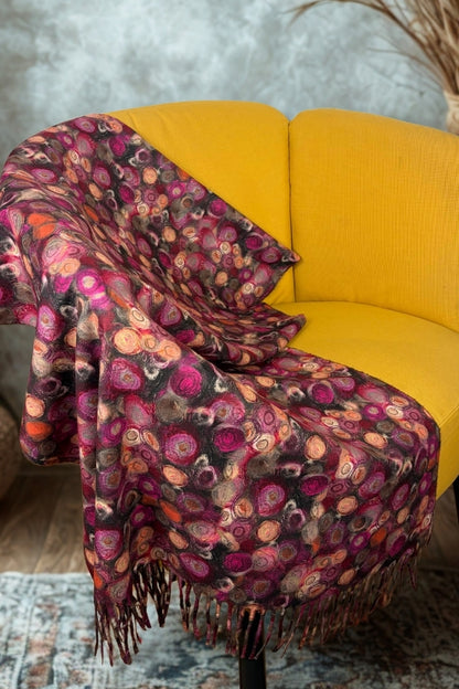 Fular dama tip casmir SEC ciclam