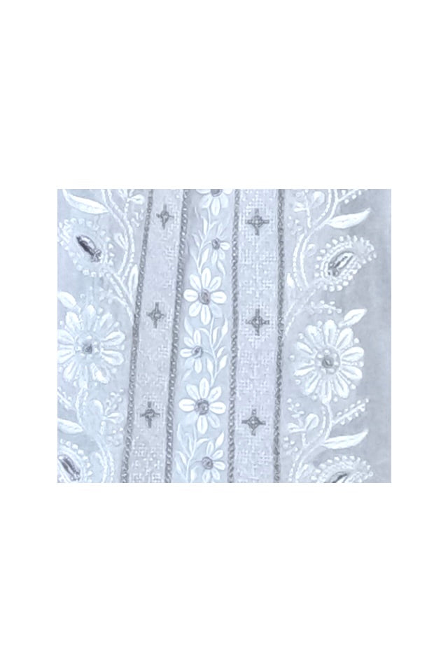 Bluza tip ie dama B23, alb optic/argintiu antichizat