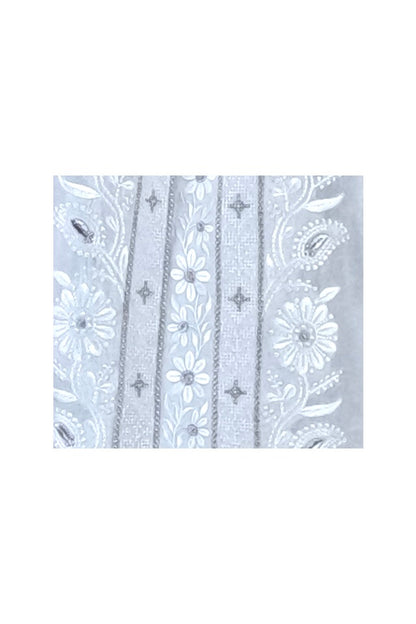 Bluza tip ie dama B23, alb optic/argintiu antichizat