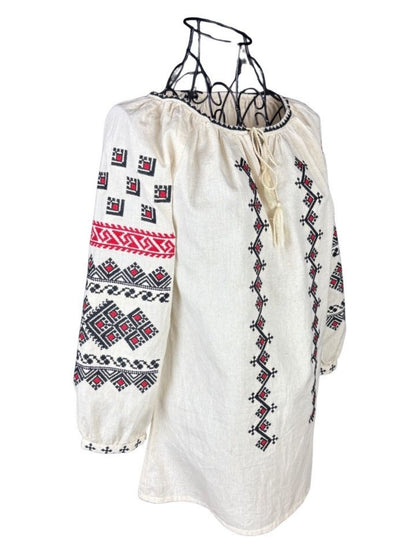 Bluza dama A26 bej/rosu