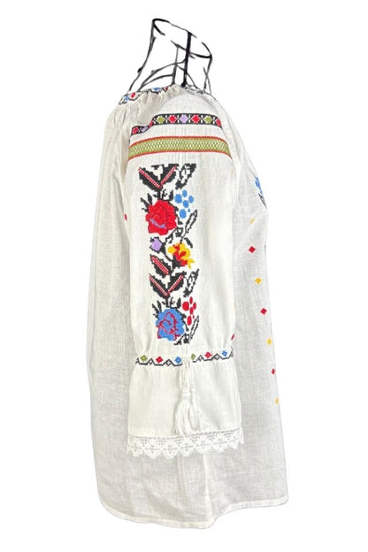 Bluza dama RA25 alb/galben
