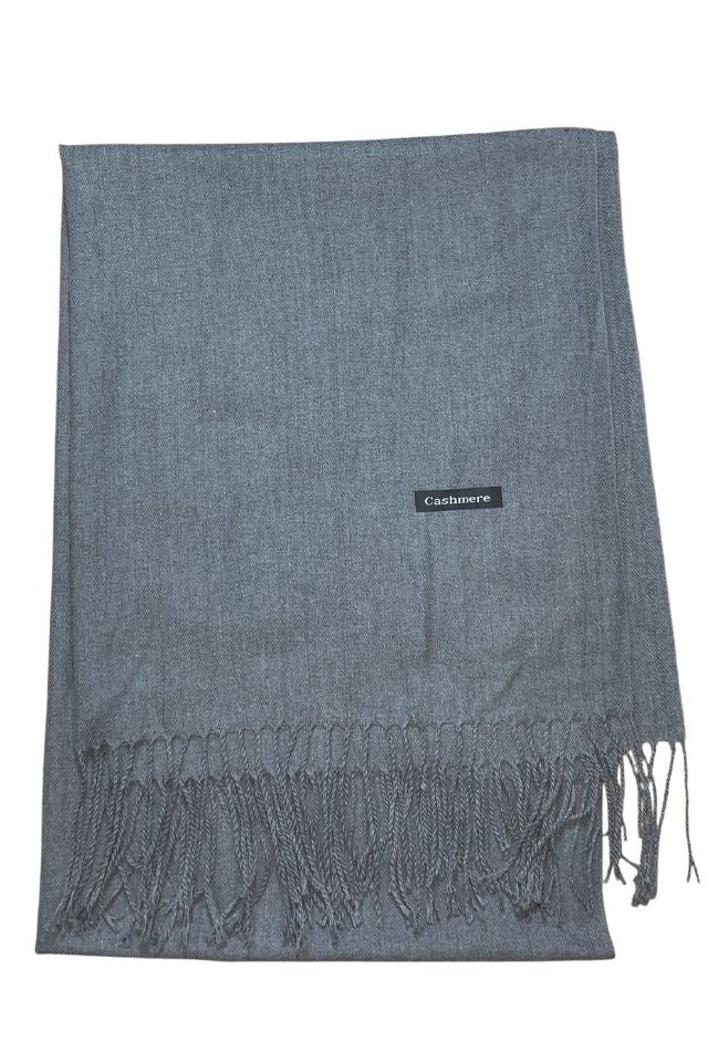 Esarfa tip sal din casmir, gri
