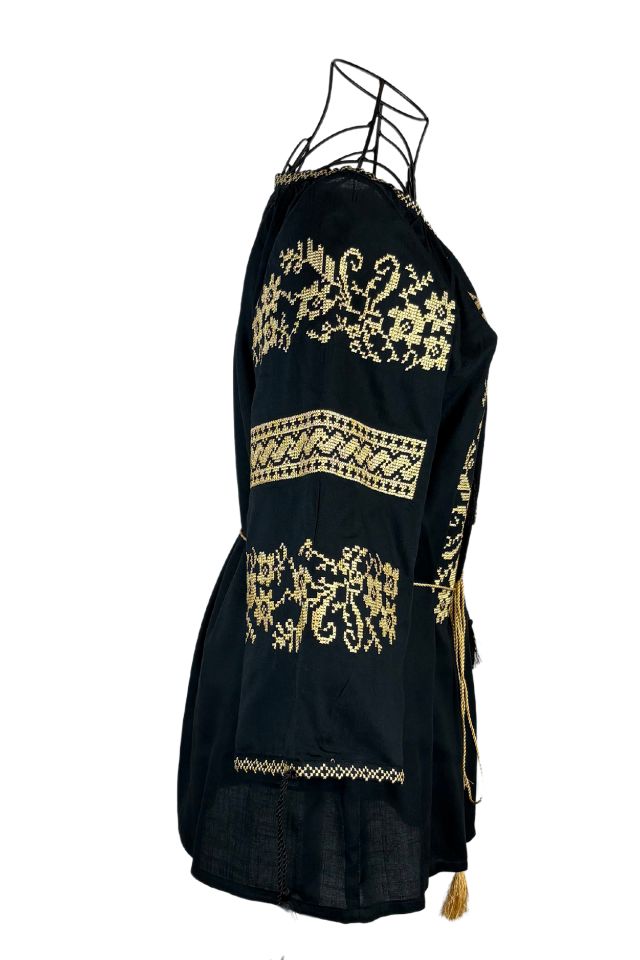 Bluza tip ie dama R24, negru/auriu