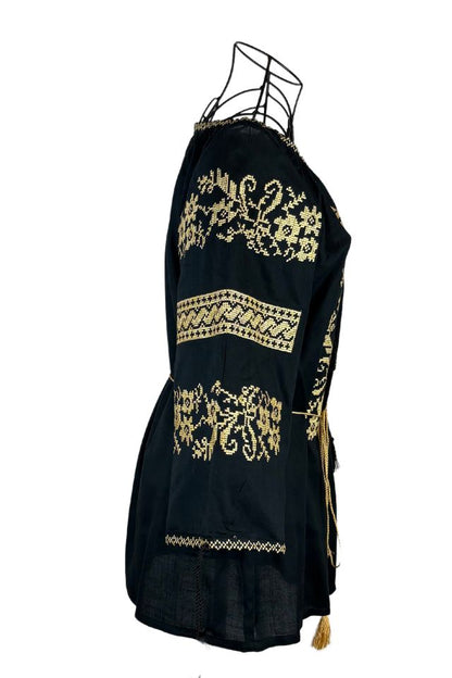 Bluza tip ie dama R24, negru/auriu