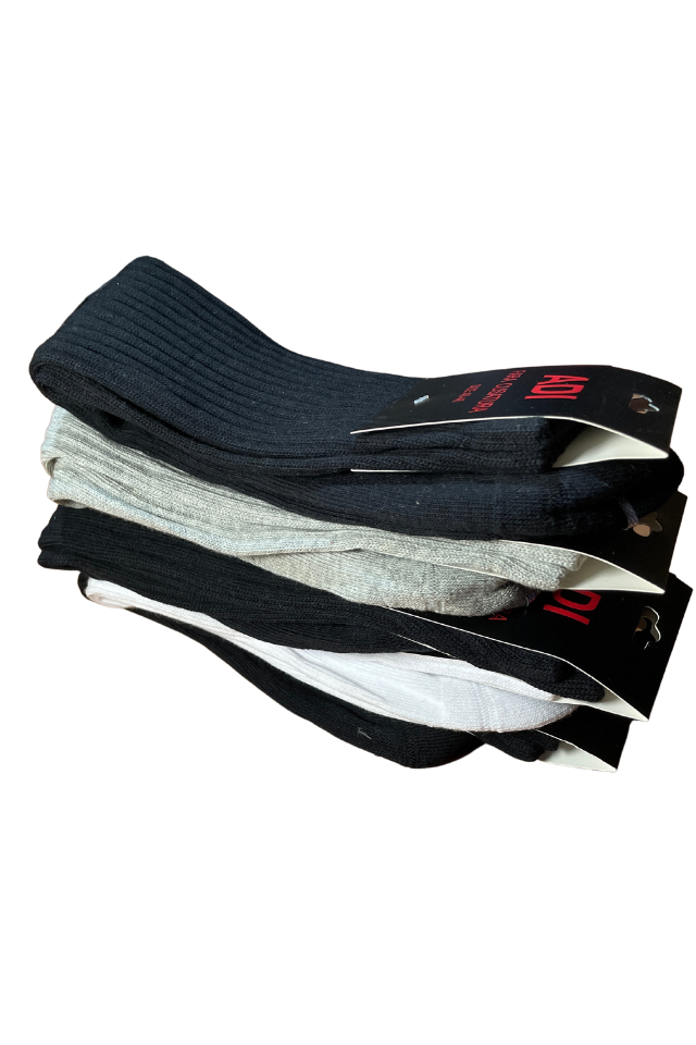 Set 5 perechi sosete barbati sport din bumbac fara cusaturi, Dacali, marimea 40-44, multicolor