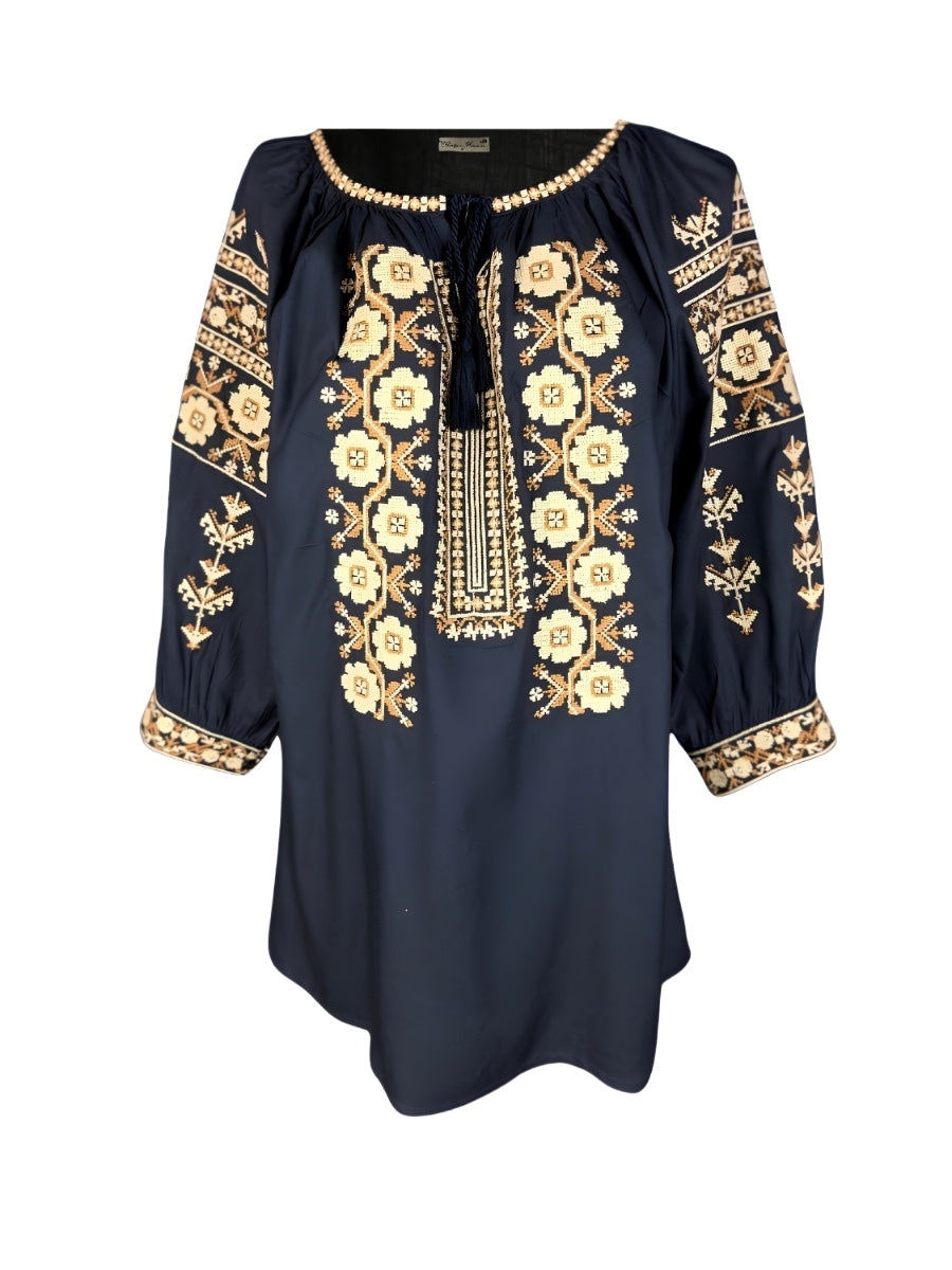 Bluza dama 2IU26 negru/maro
