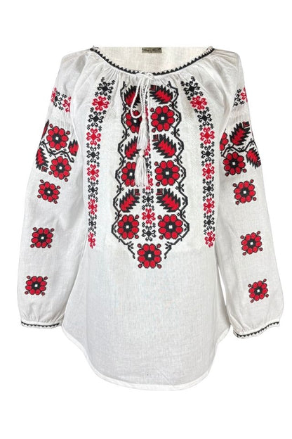 Bluza dama tip ie I26 alb/negru mahon