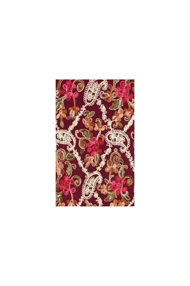 Fular dama tip poncho de lux grena
