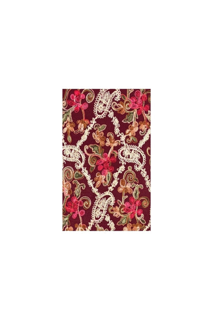 Fular dama tip poncho de lux grena