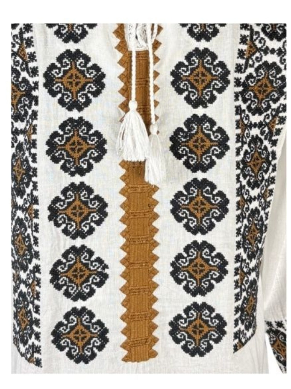 Bluza dama tip ie I26 alb/maro inchis