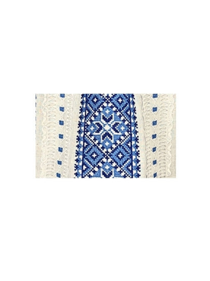 Bluza dama IL26 alb/albastru