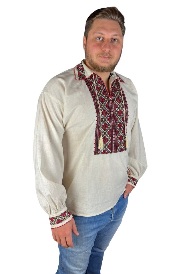Ie barbati CPB3 bej/rosu