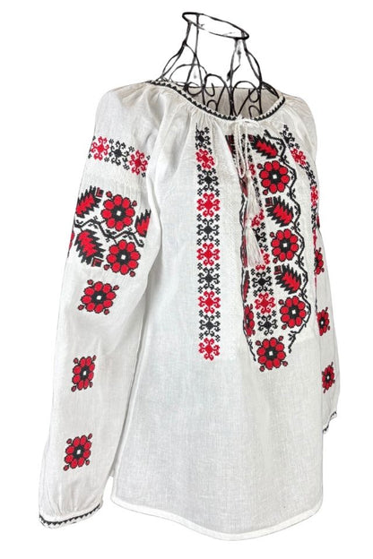 Bluza dama tip ie I26 alb/negru mahon