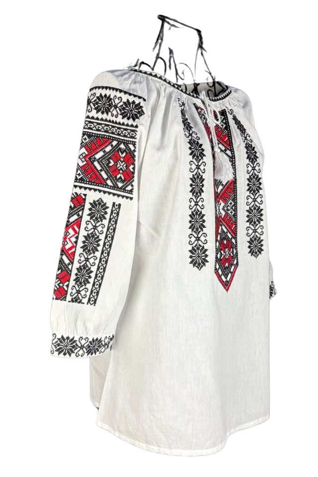 Bluza dama tip ie 257 alb crystal/negru