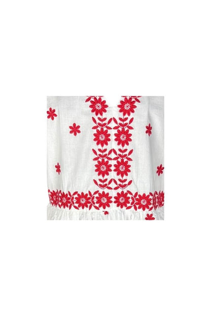 Rochie dama S25 alb/rosu