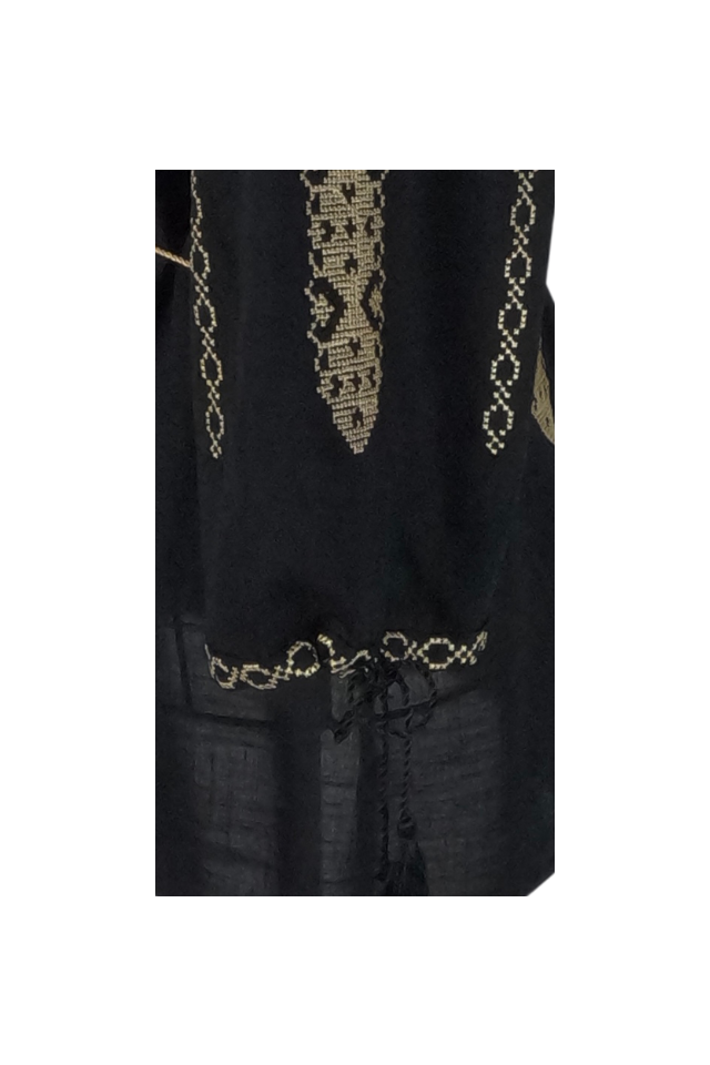 Bluza tip ie dama B23, negru/auriu