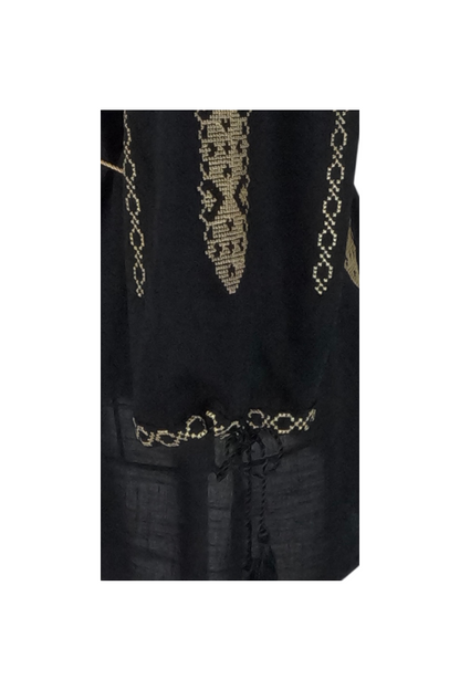 Bluza tip ie dama B23, negru/auriu