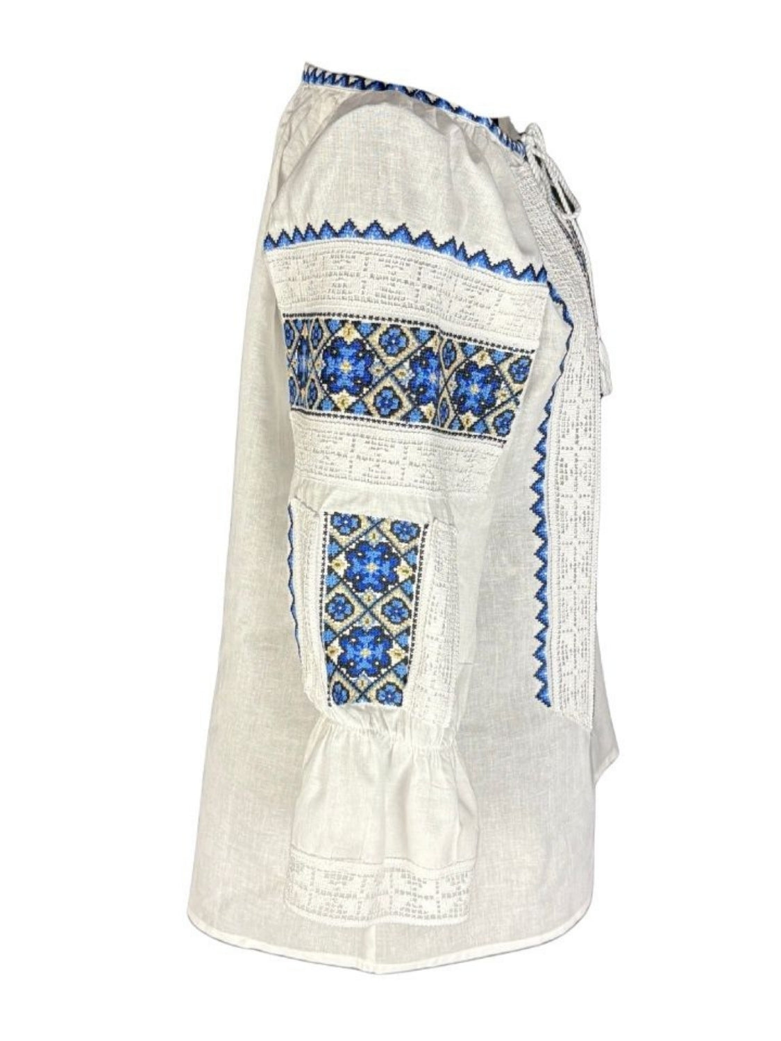 Bluza dama RFN 2 alb/albastru