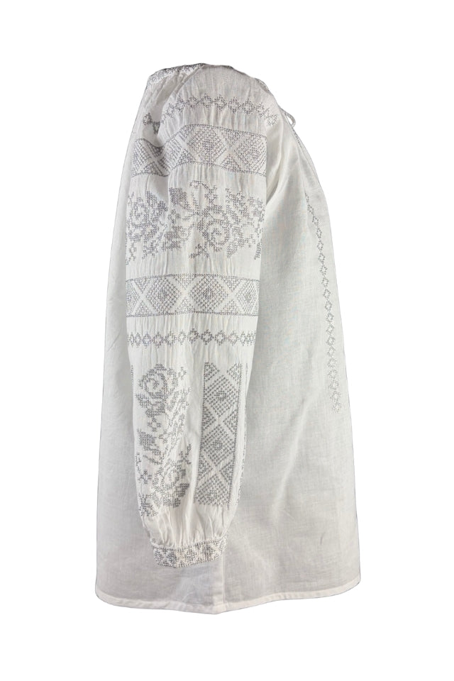 Bluza dama AU26 alb/argintiu