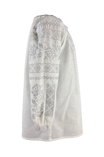 Bluza dama AU26 alb/argintiu