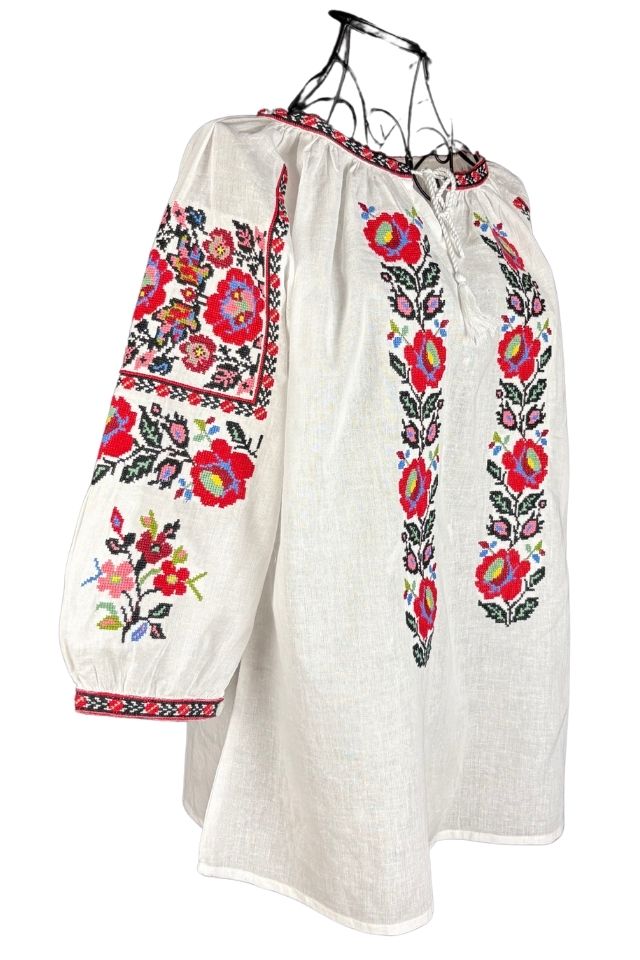Bluza dama tip ie R256  alb/roz