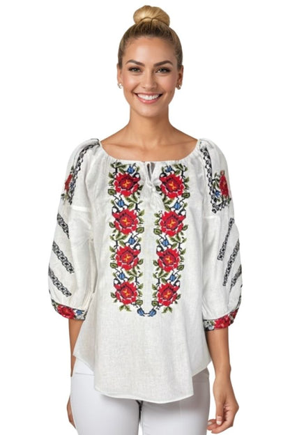 Bluza dama RFN 2 alb/galben