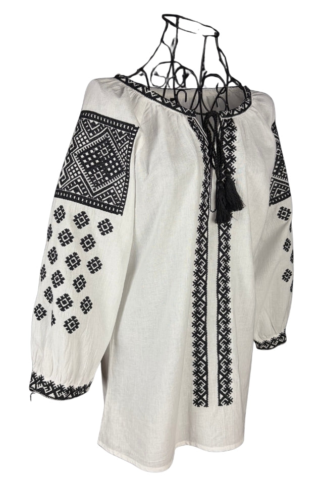 Bluza dama IL26 alb/negru