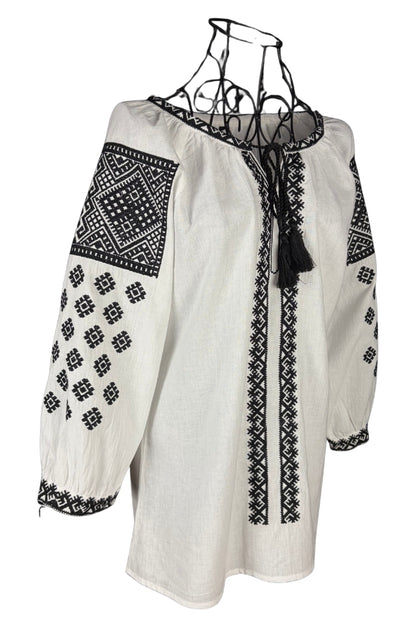 Bluza dama IL26 alb/negru