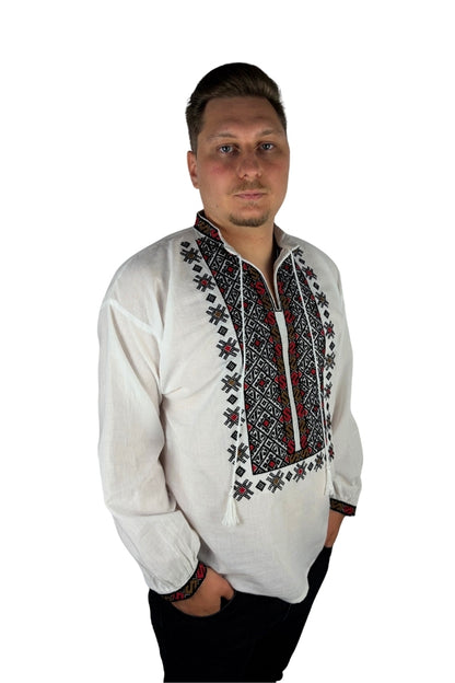 Ie barbati SE26 alb/rosu