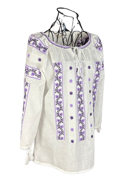 Bluza dama RSL5 alb/mov