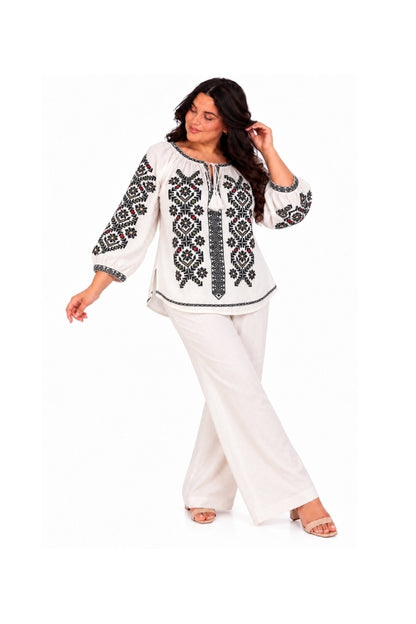 Bluza dama OG26 alb/negru