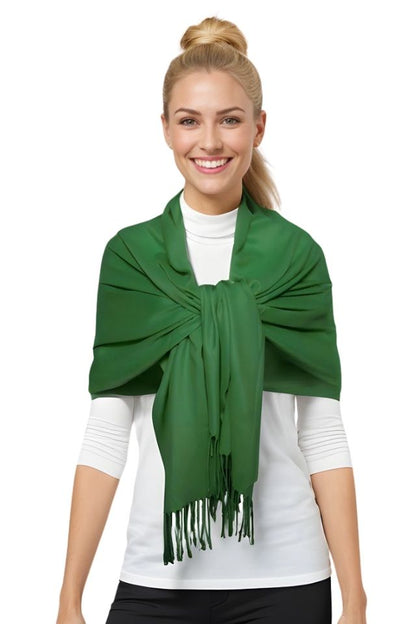 Esarfa tip sal din casmir, verde