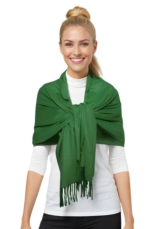 Esarfa tip sal din casmir, verde