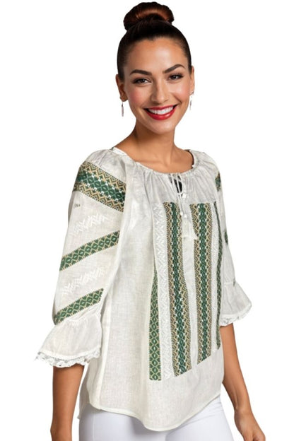 Bluza dama DEC alb/crem