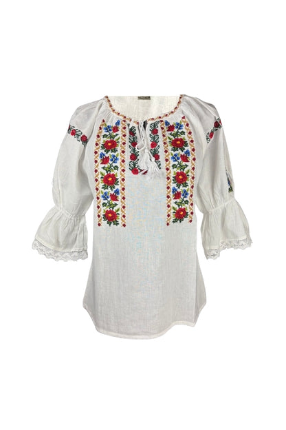 Bluza fete AU26CP alb/verde