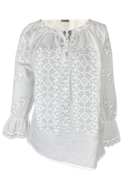 Bluza dama O25 alb/argintiu
