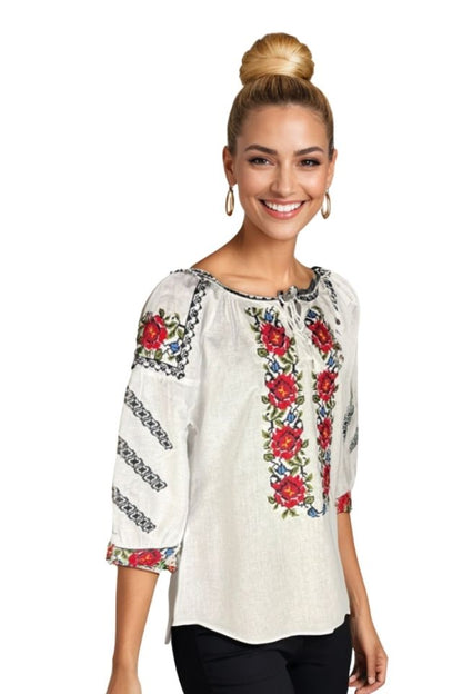 Bluza dama RFN 2 alb/galben