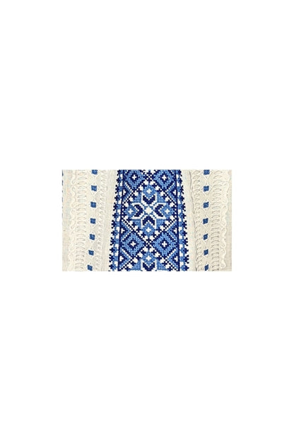 Bluza dama IL26 alb/albastru