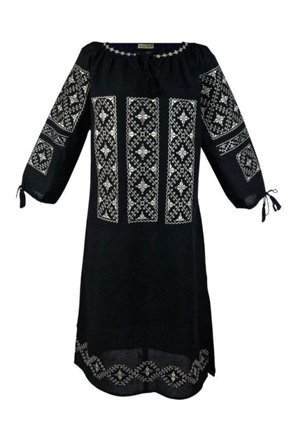 Rochie dama casual R11D, negru/bej