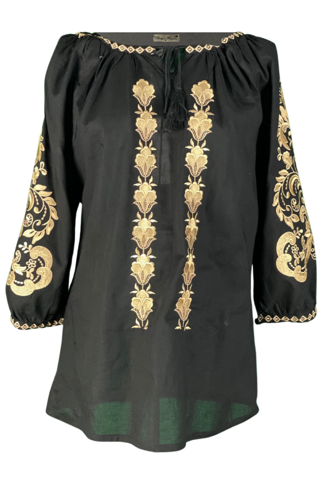 Bluza tip ie dama B2, negru/bej
