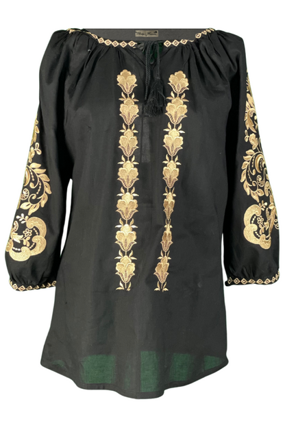 Bluza tip ie dama B2, negru/bej