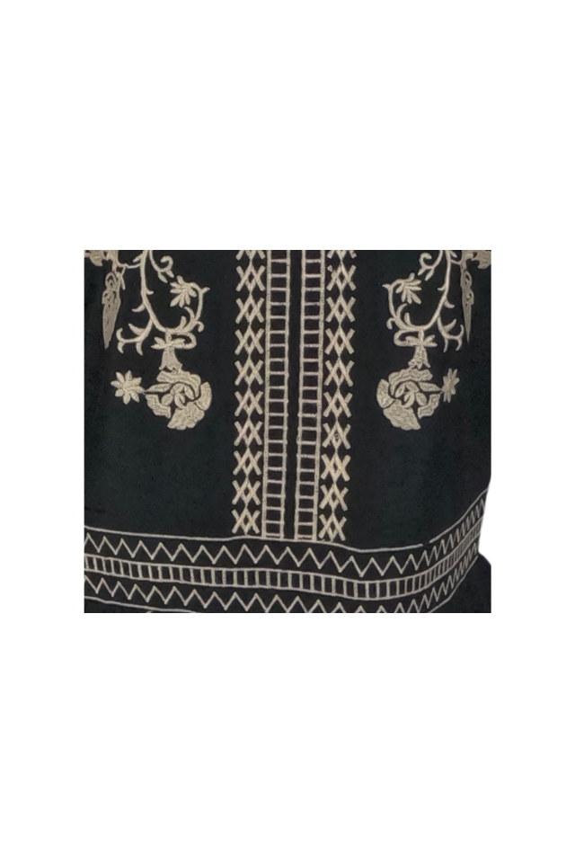 Rochie traditionala dama R, negru/bej