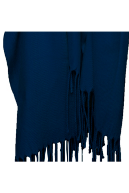 Esarfa tip sal din casmir, bleumarin