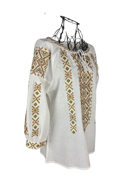 Bluza dama IL26 alb/maro